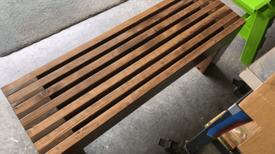 Wooden benches